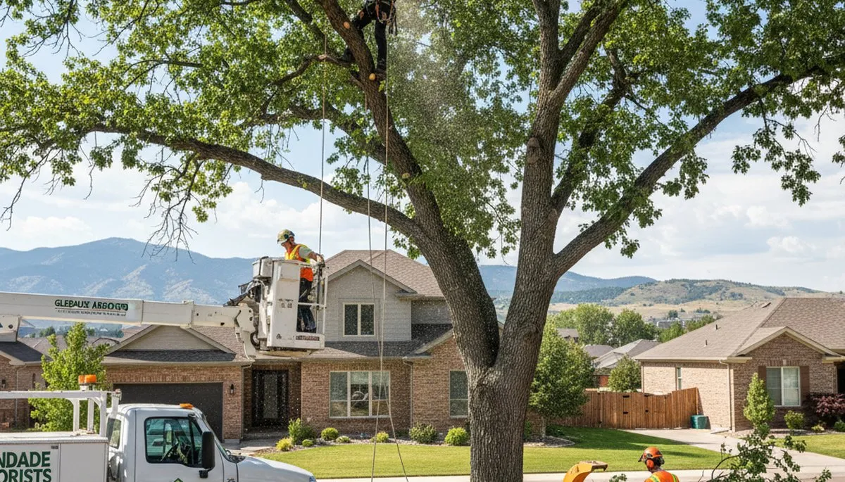 Professional tree removal service in Littleton CO safely cutting and clearing trees